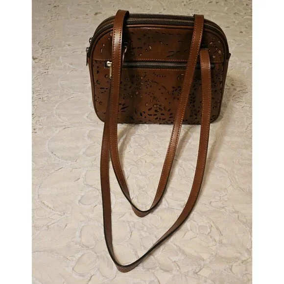 Patricia Nash Rovina Laser Lace Leather Purse Bag-Florence NWT Msrp. $299.95 - Picture 8 of 16